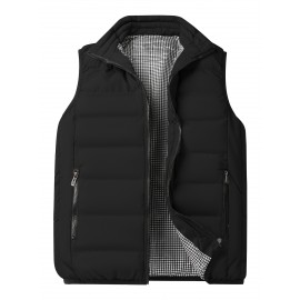 Winter Thick Vest For Men, Casual Black Warm Padded Sleeveless Jacket Best Sellers