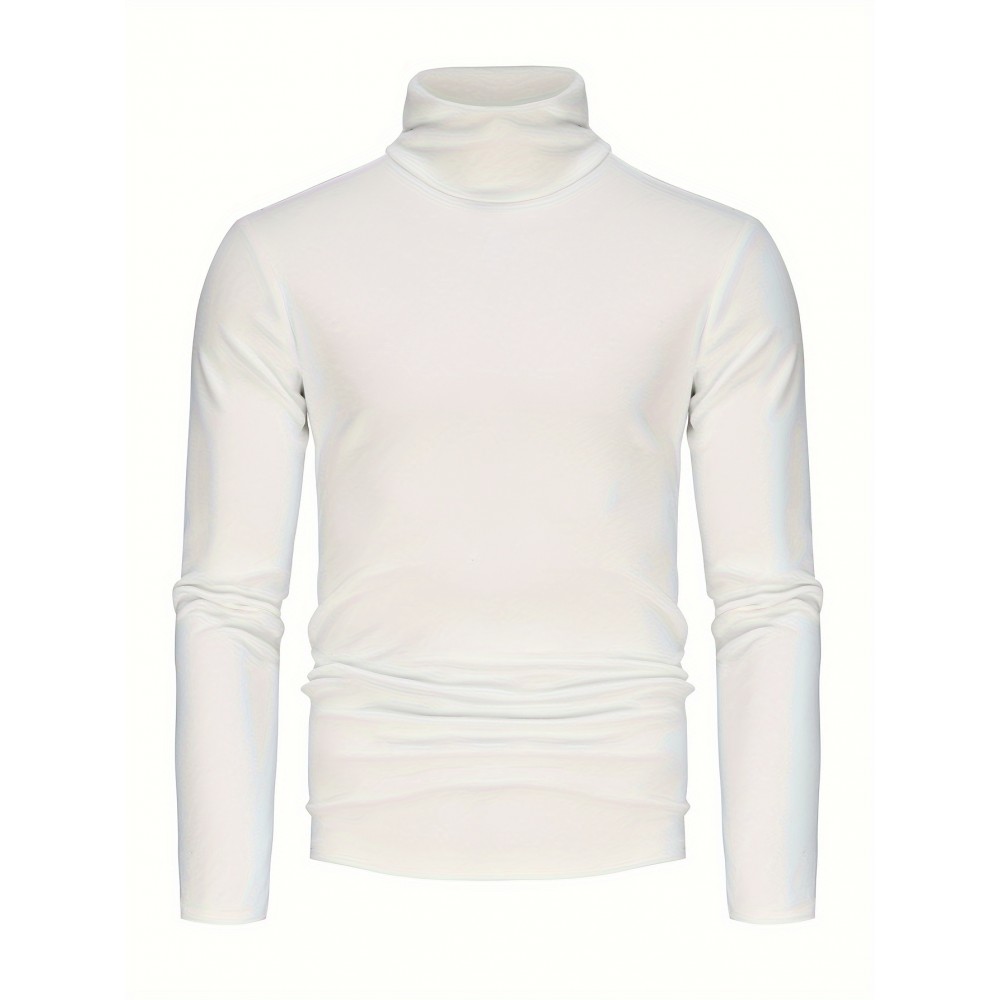 Men's Stylish Solid Shirt, Casual Breathable Lapel Long Sleeve Shirt Top For City Walk Street Hanging Outdoor Activities