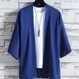 Men's Japanese Kimono, Men's Casual Short Sleeve Shirt, Men's Shirt For Summer Vacation Resort, Tops For Men, Gift For Men