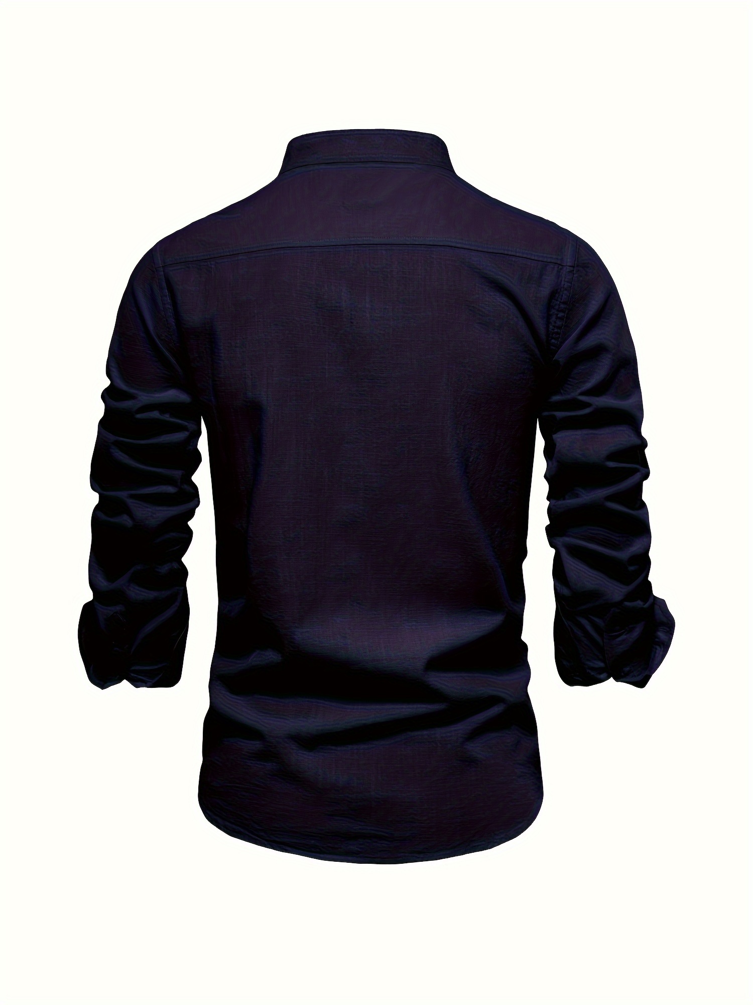 mens cotton long sleeve shirts mens clothes details 11