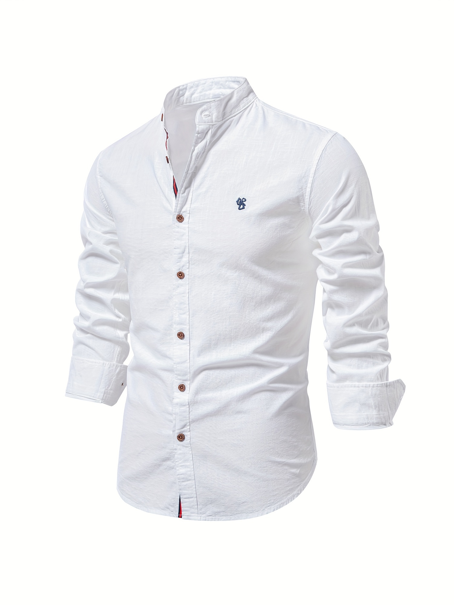 mens cotton long sleeve shirts mens clothes details 20